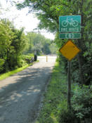Western avenue is the current eastern end of the trail. Acquisition of the right-of-way to the east of Western Avenue through Chicago Heights is complete. You can access the 5.0-mile Thorn Creek loop trail in Cook County Forest Preserve off 26th Street by