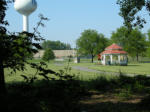 Gazebo in Holden Park. The EJ&E caboose and the Park Forest train viewing platform are in the background.