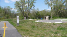 The trail ends at Washington St. in Joliet. There are street routes to connect to the I&M Canal State Trail and Will County Trails in Joliet.